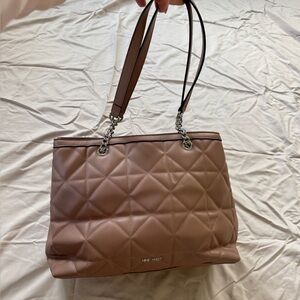 Nine West Quilted Shoulder Bag in Rose/ Mauve